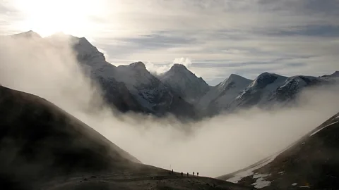 Crossing Thorong La Pass (5,416m) on Nepal's Annapurna Circuit. (Audrey Scott)