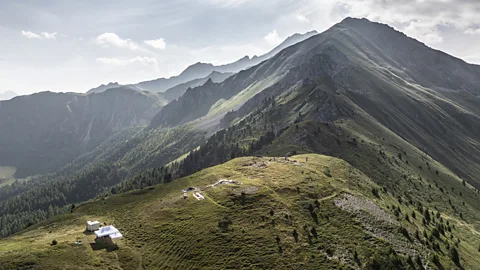 Andrea Badrutt, Chur The remains of a Roman military camp in Switzerland, discovered in 2024, at 2,200 m above sea level, where it offered strategic views (Credit: Andrea Badrutt, Chur)