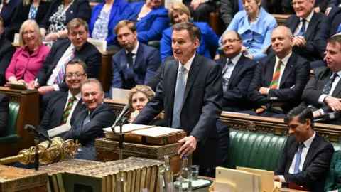PA Jeremy Hunt at the dispatch box in Parliament