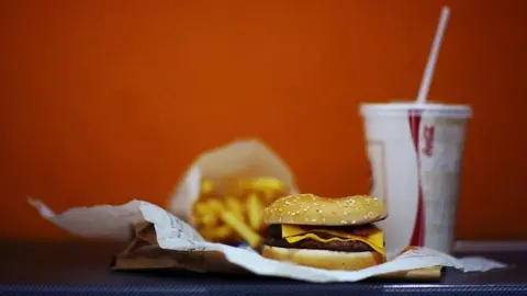 Getty Images burger, fries and soft drink