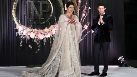 EPA Bollywood actress Priyanka Chopra (L) and US musician Nick Jonas