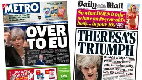 Metro and Daily Mail