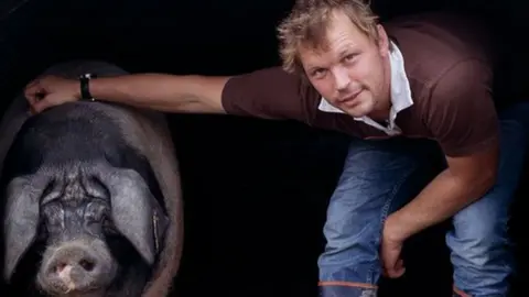 BBC Jimmy Doherty and a pig