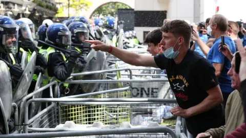 Getty Images Counter-protest to Black Lives Matter in London