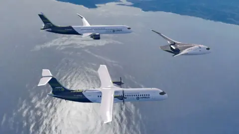Airbus Airbus's three ZEROe concept planes