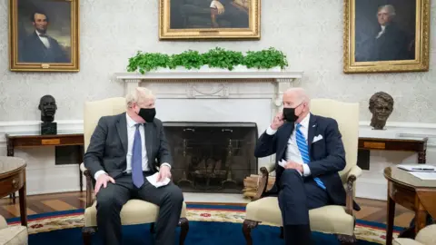 PA Media Boris Johnson and Joe Biden