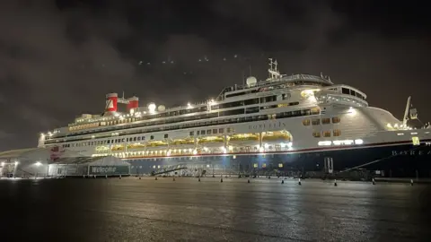 BBC The Borealis docked in Belfast Harbour