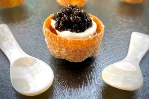 Exmoor Caviar Exmoor Caviar on a canapé