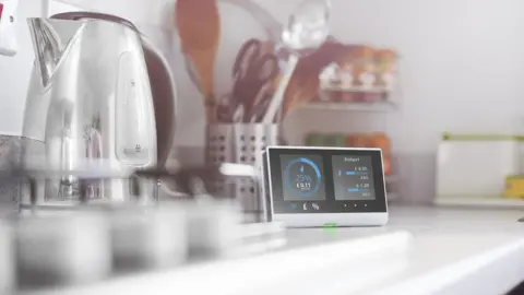Getty Images Smart meter in the kitchen of a home showing current energy costs
