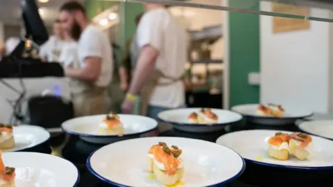 Joe Giddens/PA Wire Meal in prison kitchen