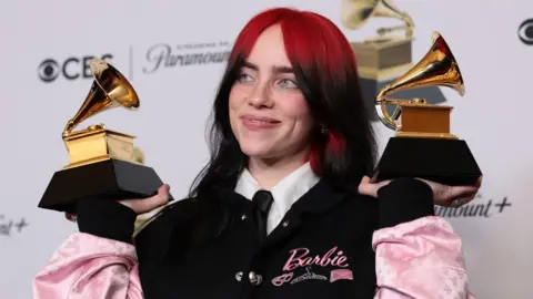 EPA Billie Eilish at the Grammys
