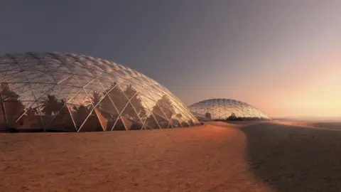 Dubai Media Office Artist's impression of UAE's Mars domes