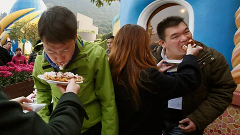 Alamy Modern dating leaves more options for women in China. Here, a speed-dating food event (Credit: Alamy)