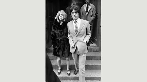 Alamy Faithfull – pictured here with her boyfriend Mick Jagger – was treated much more harshly by the press than her male counterparts (Credit: Alamy)