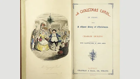 Alamy Dickens, who would go on to write three more Christmas novellas, hired John Leech to do the illustrations for the first edition of A Christmas Carol (Credit: Alamy)