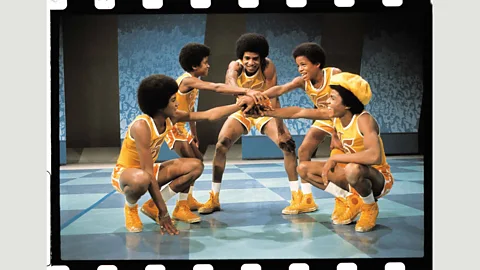 Motown: The Sound of Young America, Adam White & Barney Ales, Thames & Hudson The Jackson 5 taping their ABC TV network special, Goin’ Back to Indiana, in LA July 1971 (Courtesy of EMI Archive Trust and Universal Music Group)