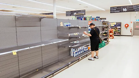 Getty Images The concept of loss aversion heavily factors into panic buying: how feeling like you're missing out on something can drive your spending (Credit: Getty Images)