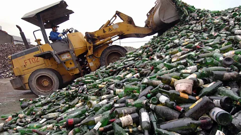 Getty Images Taking bins away from public spaces helped reduce output, but it didn't boost recycling rates (Credit: Getty Images)