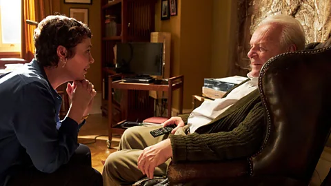 Alamy The Father centres on the relationship between Anthony (Anthony Hopkins), who is grappling with dementia symptoms, and his daughter Anne (Olivia Colman) (Credit: Alamy)