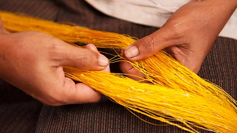 Golden Silk Pheach Cambodia's golden silk-making industry had been virtually wiped out by the Khmer Rouge (Credit: Golden Silk Pheach)