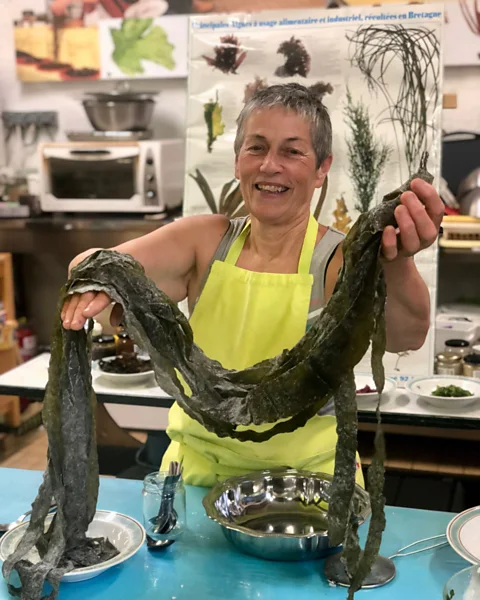 Nicola Williams In her seaweed cooking workshops, Scarlette Le Corre demonstrates ancient conservation methods and family recipes (Credit: Nicola Williams)