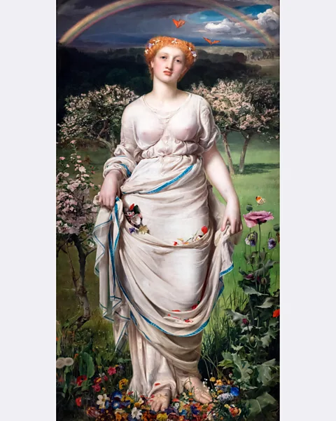 Alamy Frederick Sandys' Gentle Spring (1865) is among the many works to be influenced by Whistler's Woman in White (Credit: Alamy)