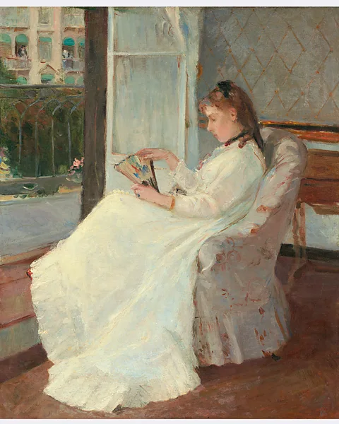 Getty Images The Artist's Sister at a Window (1869) by Berthe Morisot depicts the subject in diaphanous white attire in an informal, domestic setting (Credit: Getty Images)