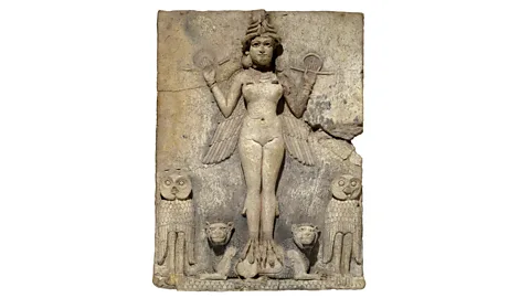 Trustees of the British Museum The painted clay relief Queen of the Night (circa 1750 BCE) from Iraq is exhibited at the new show Feminine Power at the British Museum (Credit: Trustees of the British Museum)