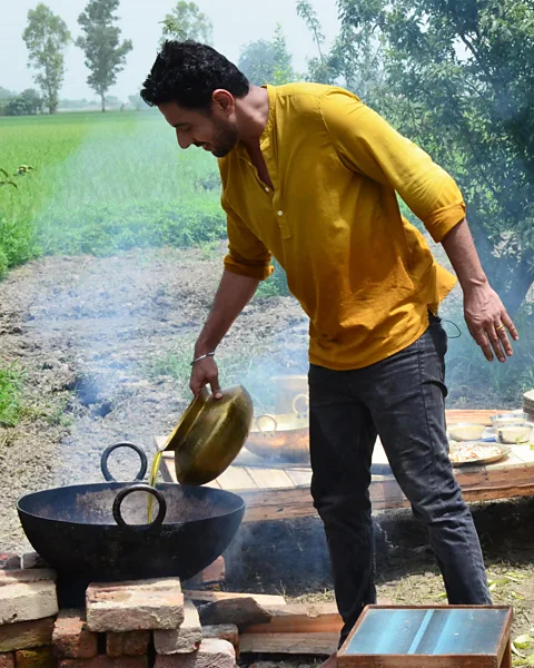 Najeeb Aziz Chef Ranveer Brar always has ghee within arm's distance of his stovetop (Credit: Najeeb Aziz)