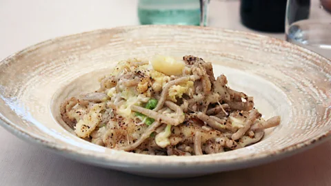 Lorenzo Caglioni Pizzoccheri made with buckwheat flour is the Valtellina valley's signature pasta dish (Credit: Lorenzo Caglioni)