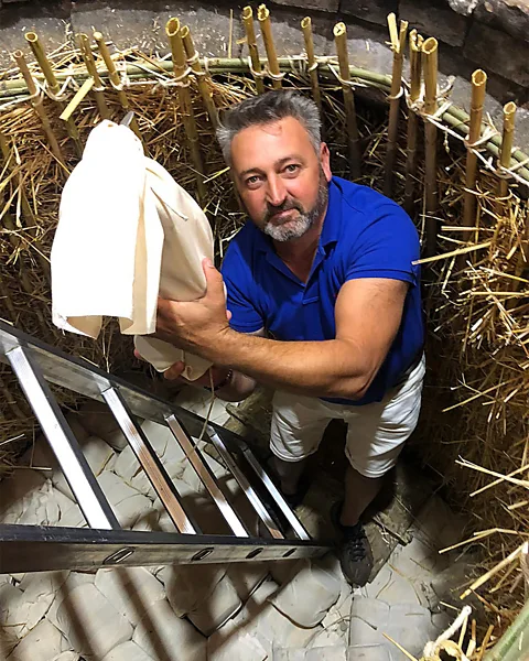 Fausto Caserio During Covid, Loreto Pacitti started burying his pecorino (Credit: Fausto Caserio)