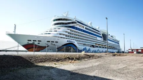 Getty Images The Aida Diva cruise ship moored up in Denmark
