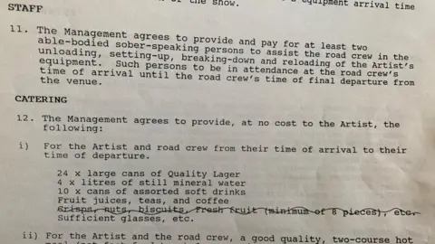 Hansons Auctioneers Food and drink requests