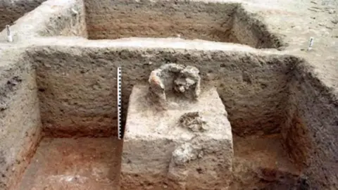 Department of Archaeology/Tamil Nadu Kodumanal: Iron smelting furnace